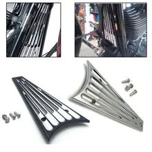 Black Chrome Billet Aluminum Frame Grill For Harley Touring Street Glide FLHT FLHR FLTR FLHX 2014 2015 2016 2017 new deep cut billet cnc gear motorbike black shifter shift linkage for harley touring flht fltr flst fltc undefined