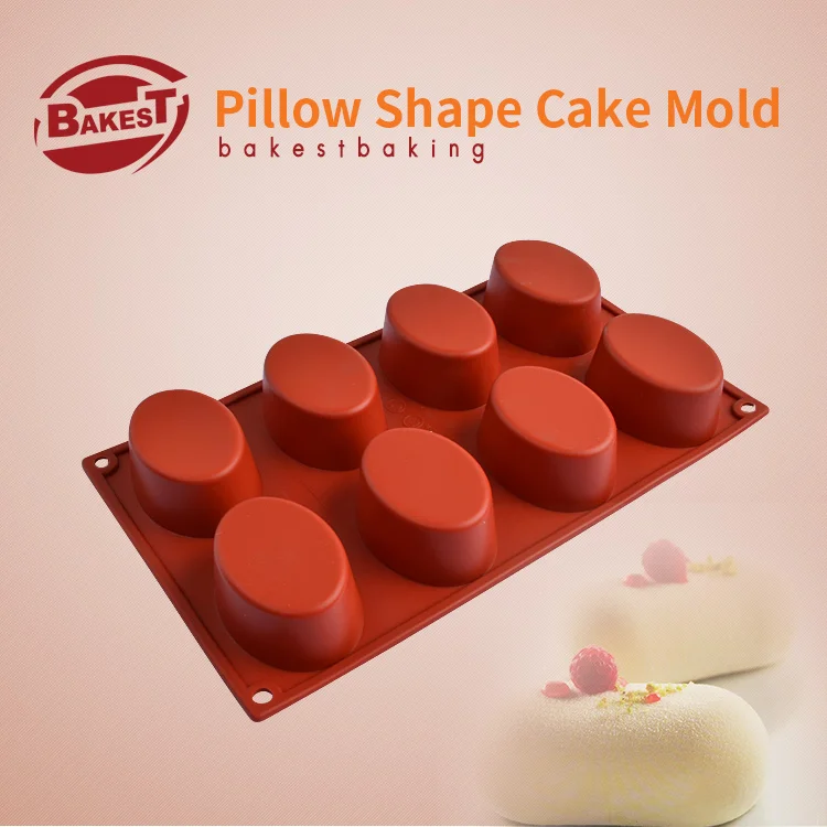 

BAKEST Silicone Pillow Shape Cake Baking Mold Pudding Tools