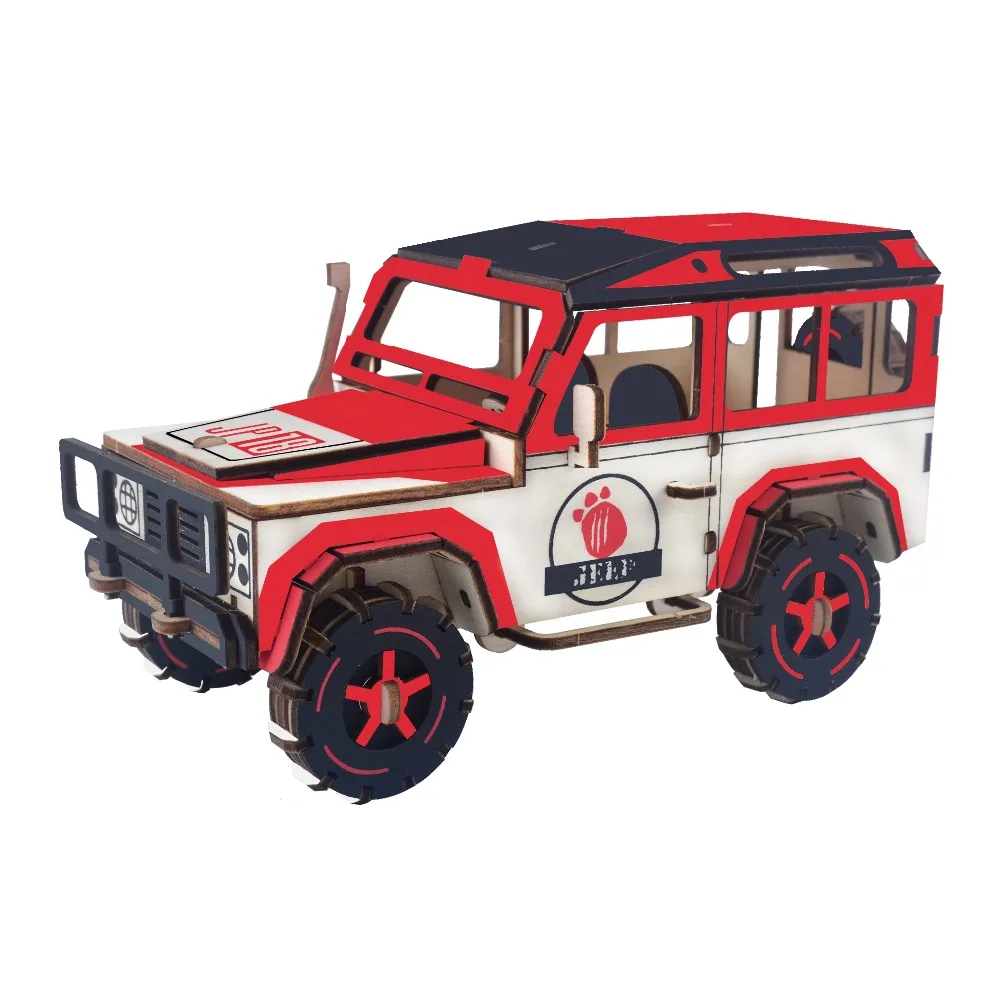 

Wooden Puzzles Toys For Kids Adults 3D Montessori Educational SUV Model Jigsaw Puzzle Games Creativity Crafts For Children's