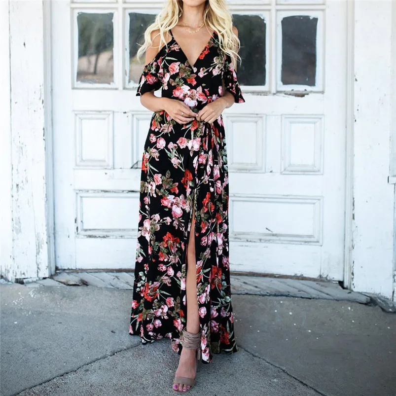 

2018 Summer Dress Women Sexy Beach Bandage Long Dress Bodycon Holiday Backless Party Dress Sleeveless Vestidos #J28