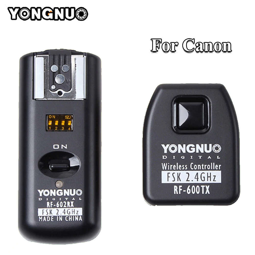 

Yongnuo RF602 RF-602 C 2.4GHz Wireless Remote Flash Trigger Transmitter Receiver for Canon 1100D/1000D/600D/550D/500D/450D/400D