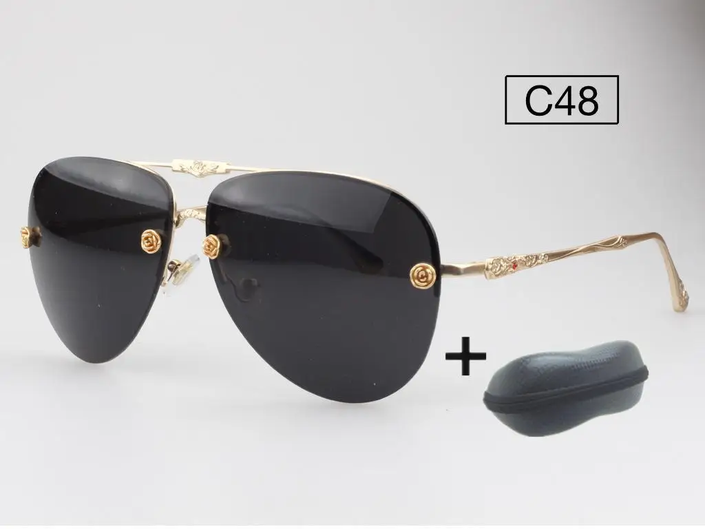 Новые модные Звездные стильные модные солнцезащитные очки градиентные женские солнцезащитные очки без оправы винтажные Oculos De Sol Femininbig box лягушка очки - Цвет линз: A48