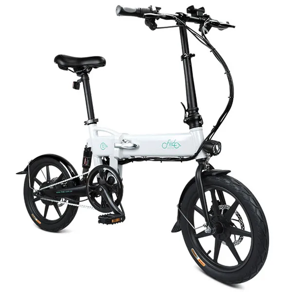 FIIDO D2 Умный складной велосипед электрический мопед 7.8Ah батарея/с электрическим велосипедом двойные дисковые тормоза с зарядным устройством - Цвет: Crystal Cream