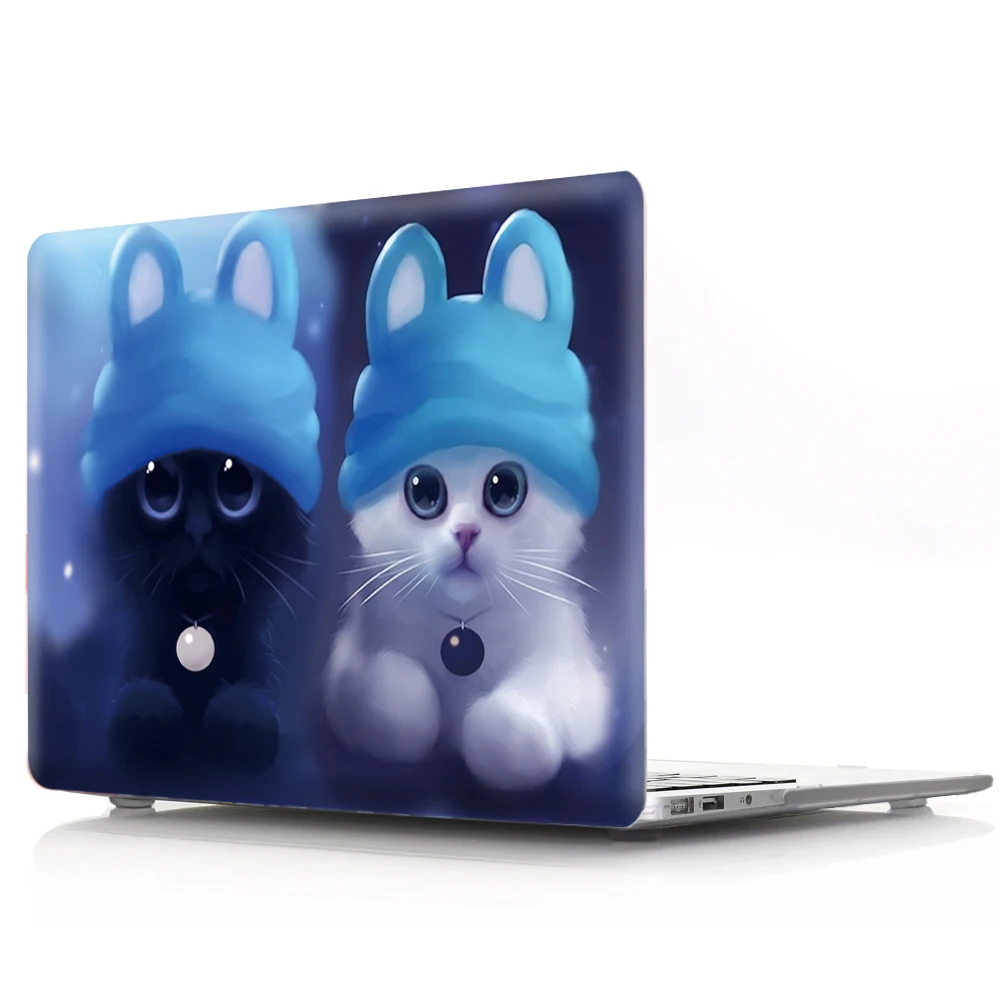 Жесткий чехол с милыми принтами животных для Apple Macbook Air Pro retina 11 12 13 15 защитный чехол для Mac