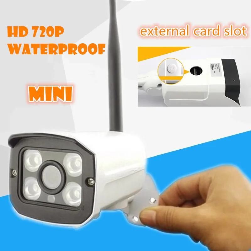 Wireless IP Camera 720P HD wifi ourdoor waterproof Mega P2P Alarm Onvif CCTV surveillance recorder system sd Bullet