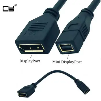 

Gold Plated DP to Mini DP Female Mini 1080P HD Displayport to Female Displayport Adapter Cable Converter 30cm