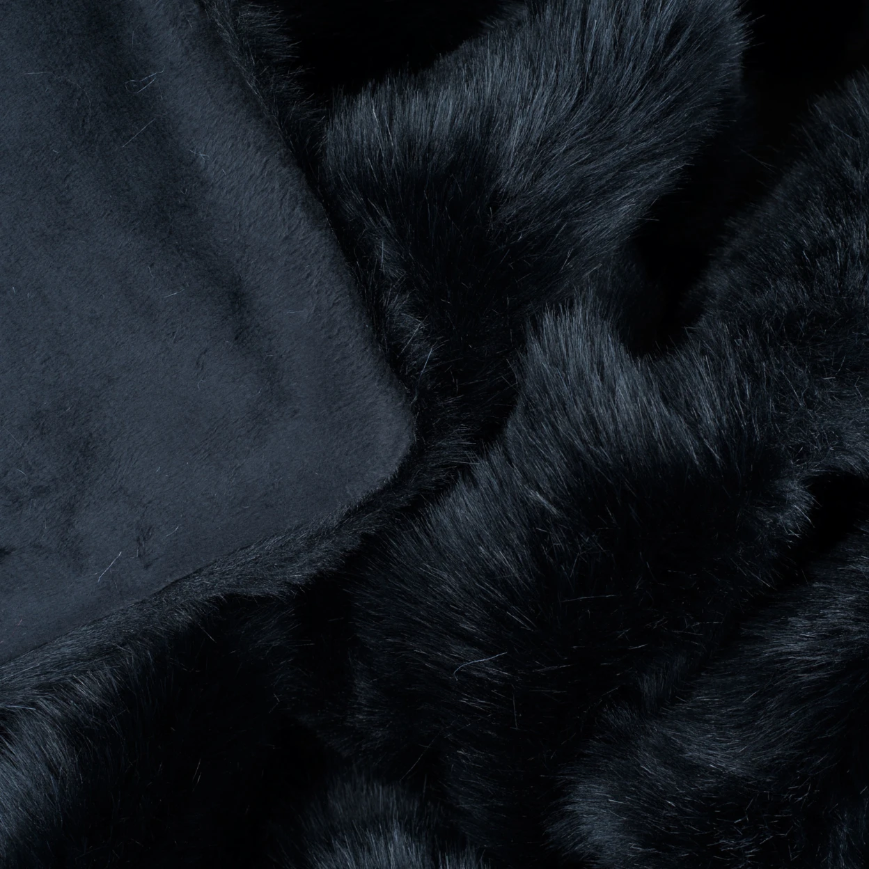 Lavish Home Luxury Long Haired Faux Fur Throw - Black (3)