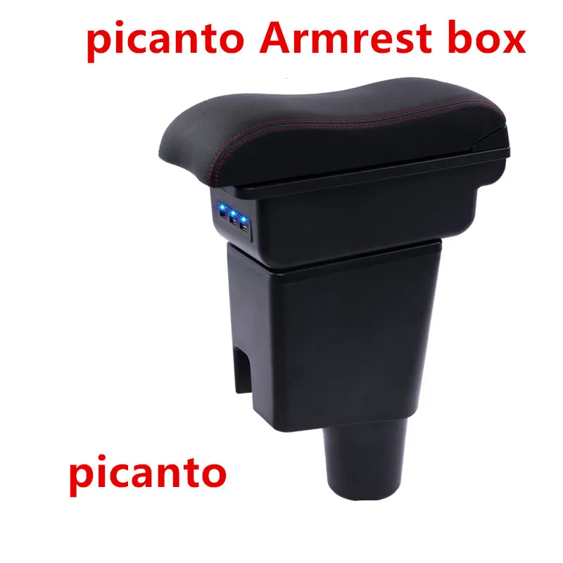 

For KIA morning picanto JA Armrest box central Store content box with cup holder ashtray with USB interface