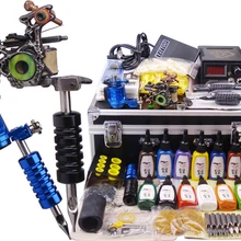 Профессиональные татуировки комплект 2 шт. машина мощность Ink переключатель комплект татуировки боди Татуировка Поставки полный tool box