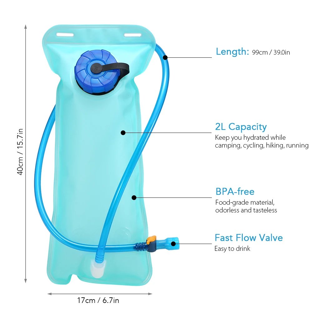 Foldable Cycling Backpack Waterproof Bike Bicycle Bag Riding Hydration Backpack with 2L Water Bladder Sports Water Pack Bags