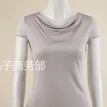 MS шелк тутового шелкопряда двойной вязки качели получить футболки с короткими рукавами