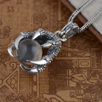

Thai silver pendant S925 Sterling Silver Wholesale Antique Style Crystal Pendant pendant lovers of classic claws
