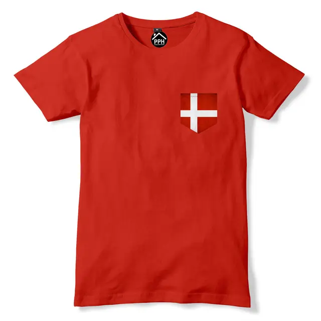 Abbigliamento da uomo di marca stampa Vintage tasca danimarca bandiera T  Shirt calciatore danese Mens Fancasual abbigliamento Fitness top  Tees|T-Shirts| - AliExpress