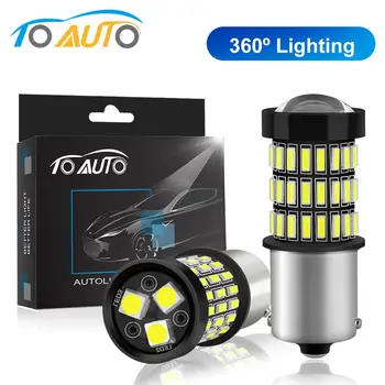 

2pcs Car Lights LED 1156 BA15S P21W BAU15S PY21W 1157 BAY15D LED P21/5W Auto Lamp Turn Signal Brake Light Bulbs R5W R10W 12V