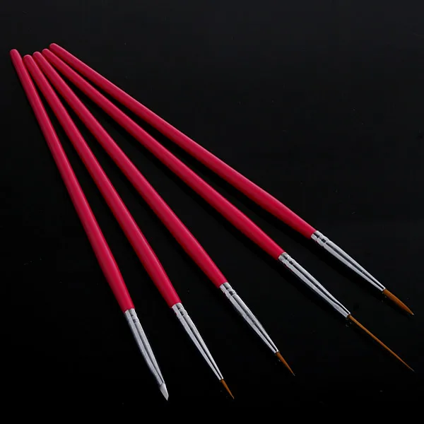 

5Pcs Rose Design Nail Brush Polish Painting Dotting Pen Tips Tools Set UV Gel Pinceis Nail Art Brush Kit DIY Professional