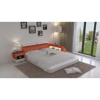

Chinese cheap modern queen platform genuine leather bed