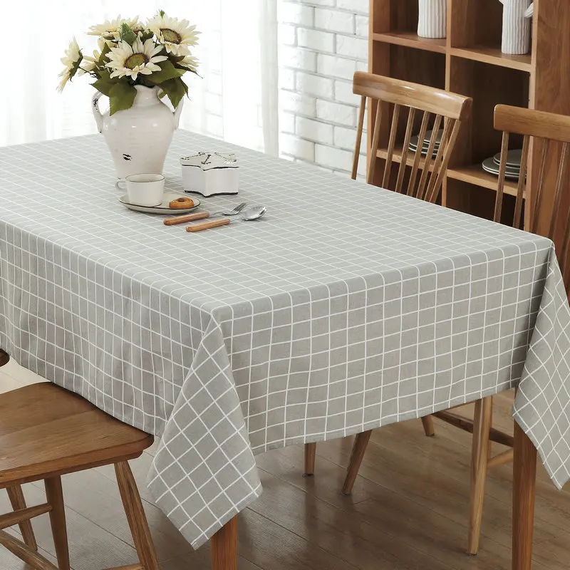 

Simple canvas tartan table cloth Restaurant Home Hotel meeting desk cloth cover towel