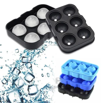 

Lovely Ice Cube Ball 6-Cavity Large Silicone Drink Ice Cube Pudding Jelly Soap Mold Mould Tray Tool Summer Hot