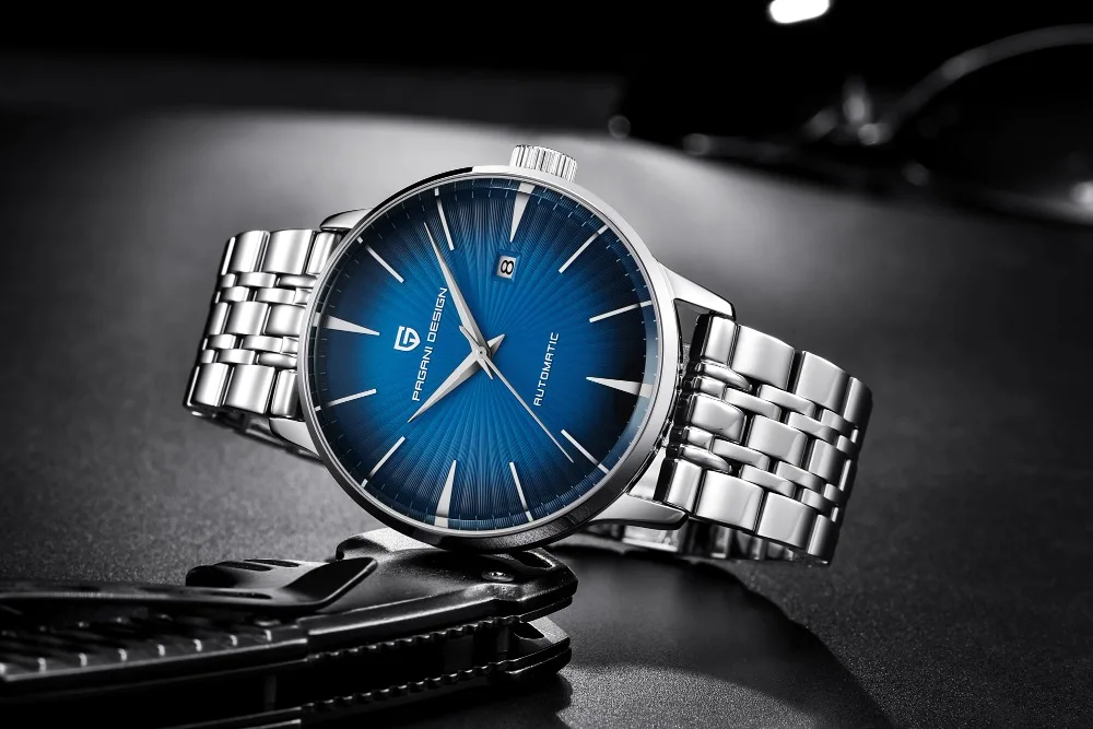 PAGANI Дизайн автоматические часы мужские синие механические часы нержавеющая сталь Авто Дата наручные часы мужские Relogio Masculino 3ATM