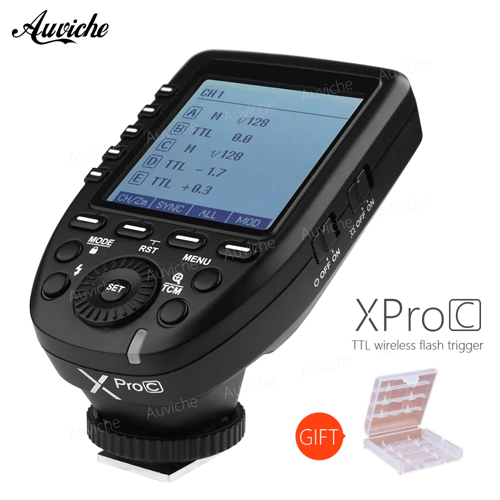 

Godox XPro-C 2.4G Wireless Flash Trigger Transmitter with E-TTL II 2.4G GODOX X System HSS LCD Screen for Canon DSLR Camera