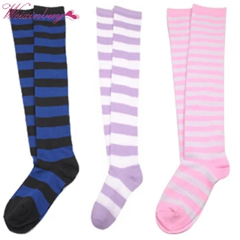 

Kids Baby Girls New Stripe Over The Knee Socks Thigh High Cotton Long Stockings