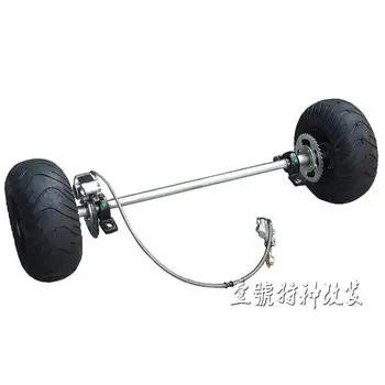 

DIY Four Wheel GO KART KARTING ATV UTV Buggy Brake Disc Rotors Sprocket 95CM Rear Axle With 6 Inch Wheel Tires
