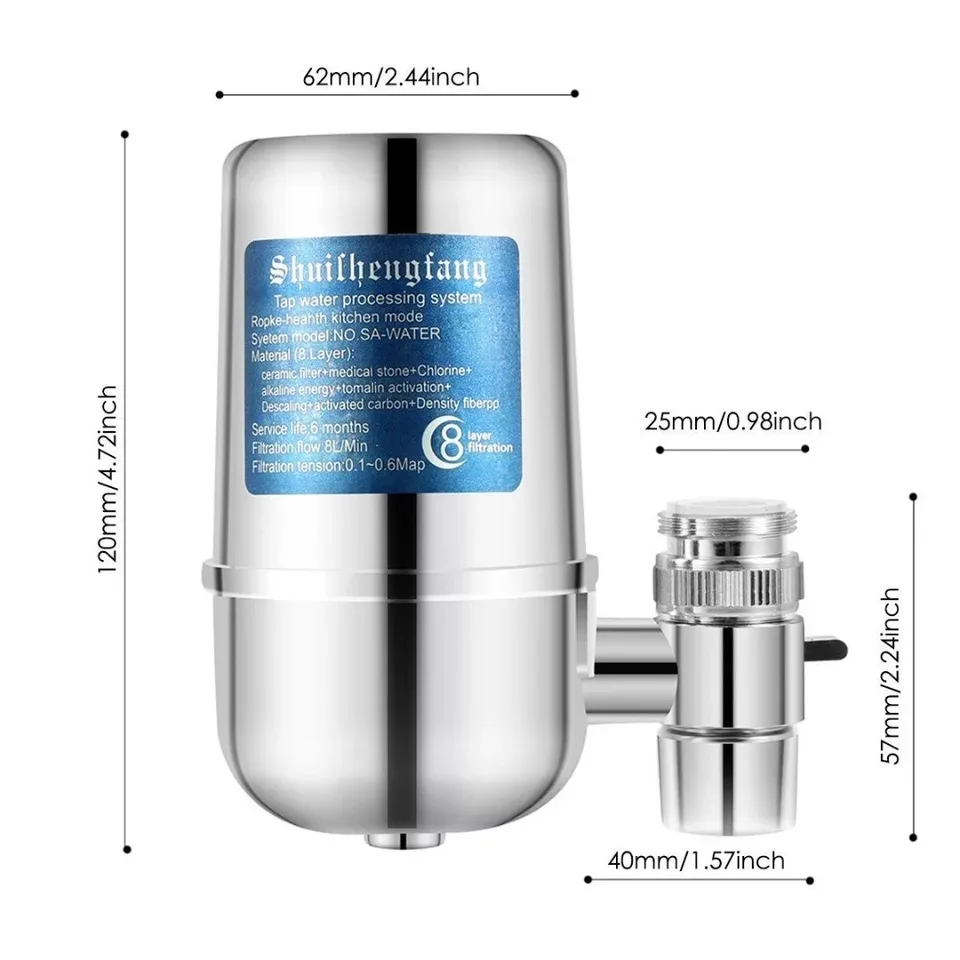 Remove water contaminants, water and electrolytes, household faucet water purifier kitchen water filter easy to install Remove water contaminants, water and electrolytes, household faucet water purifier kitchen water filter easy to install