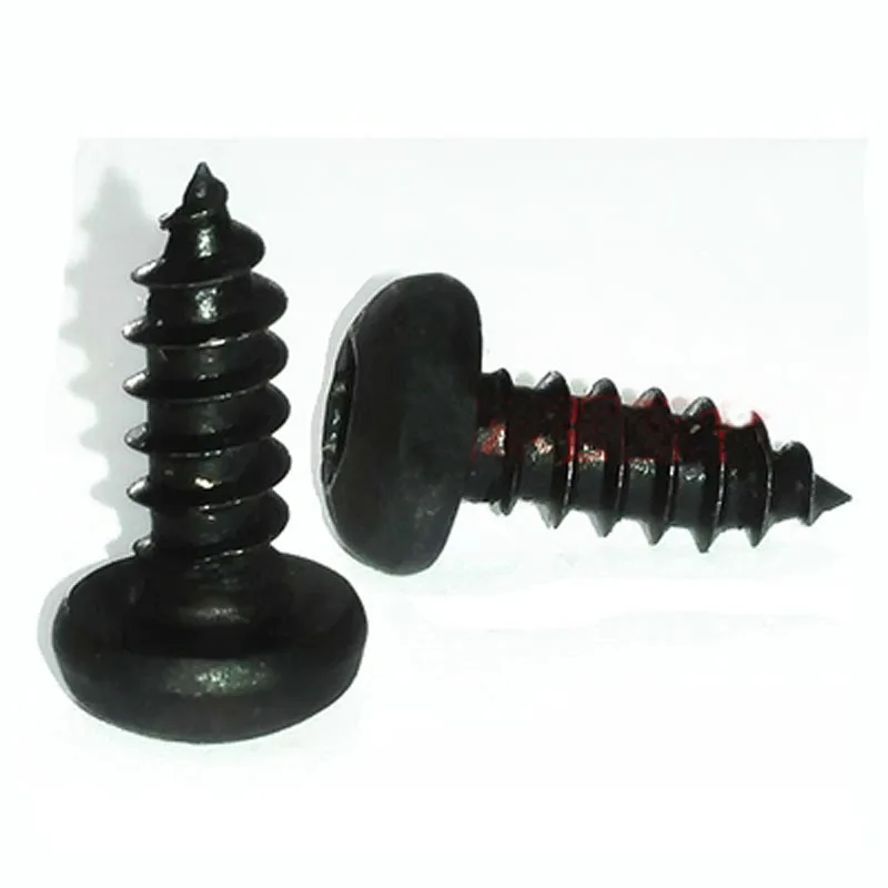 30PCS Torx Screw Round head Screws Six stars Self tapping Bolts Carbon steel Black M2.9 M4.2 M4
