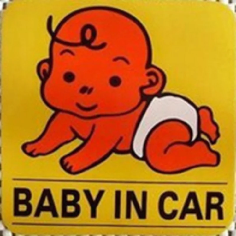 (100PCS/LOT)Wholesale Reflective BABY IN CAR Funny Car Decals Stickers