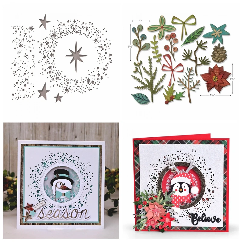 

Flower Leaf Star Circle Frame Sets Metal Cutting Dies Stencils For DIY Scrapbooking Decorative Paper Card Embossing Die Cutting