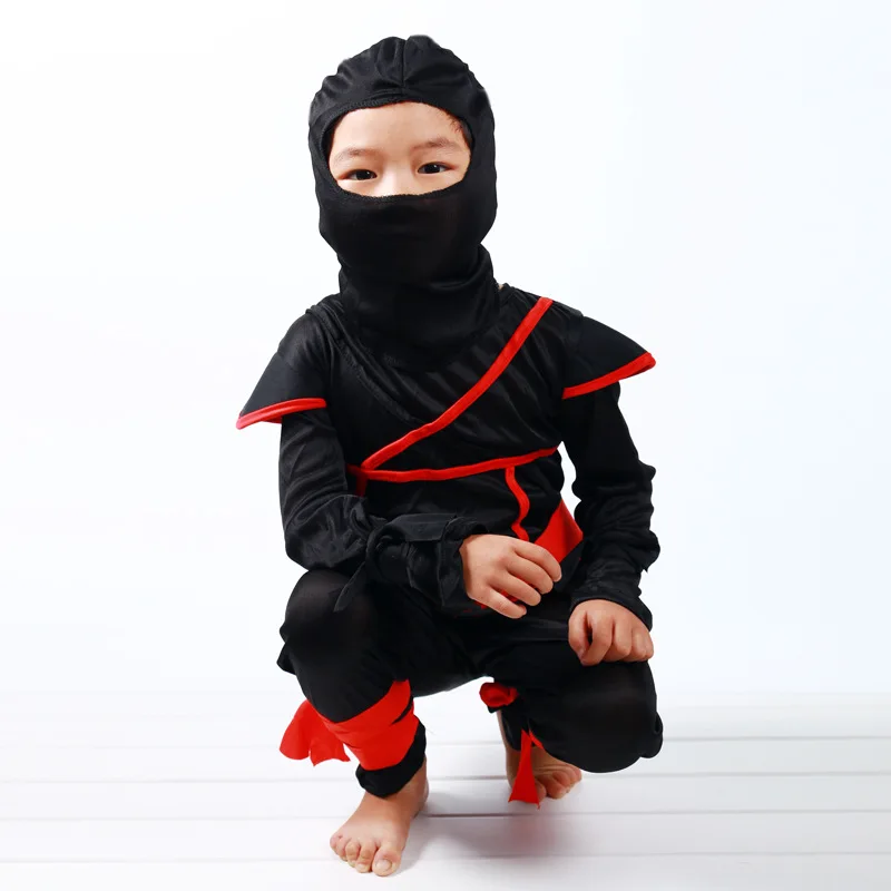 Детский маскарадный костюм Хокаге на Хэллоуин для мальчиков; одежда для рождественских праздников с изображением ниндзя; повседневный костюм с капюшоном; Одежда для маленьких детей; От 3 до 8 лет