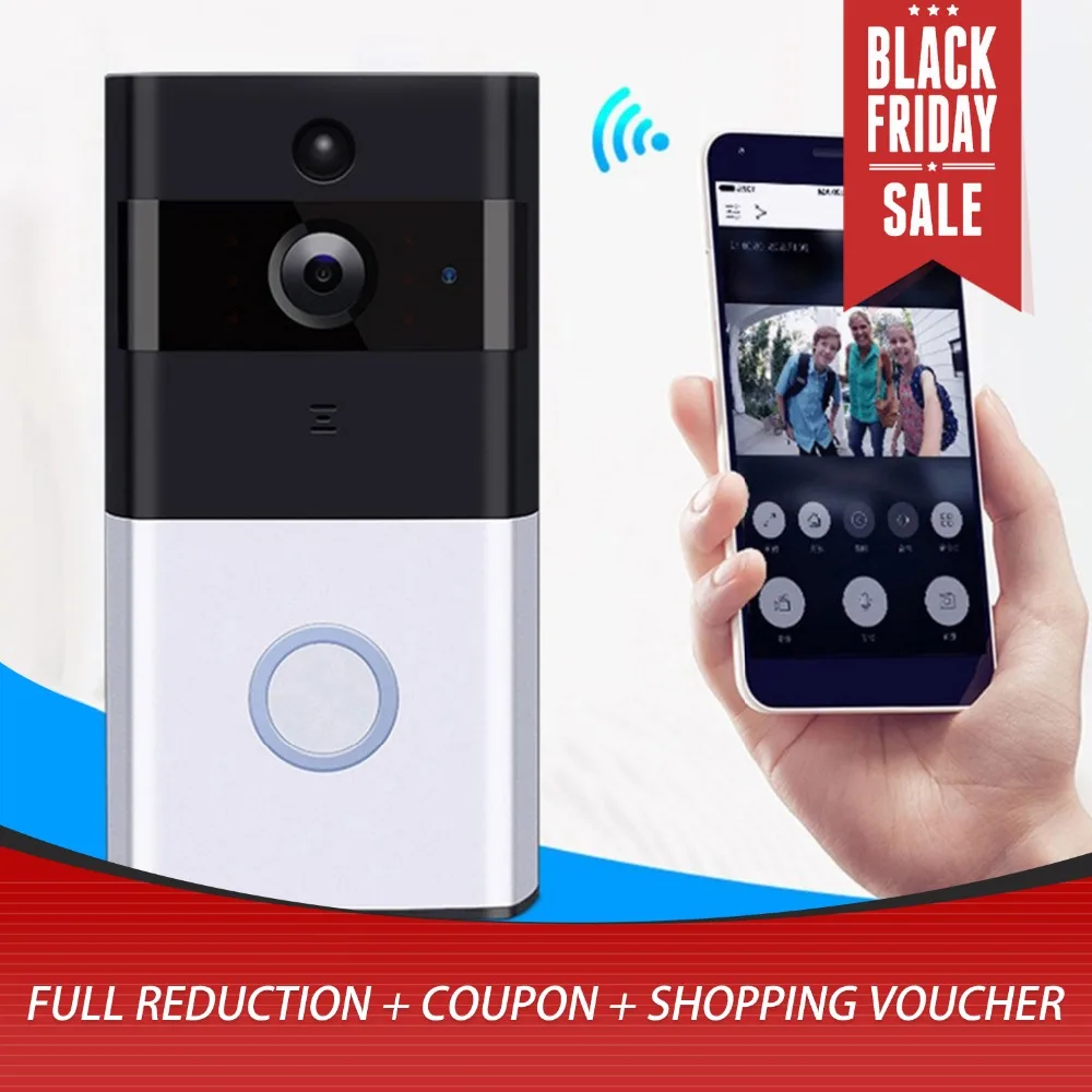 

M1 Professional Home Security Wireless IP Doorbell 720P Infrared Night Vision Camera Motion Detection Alarm Doorphone Doorbell