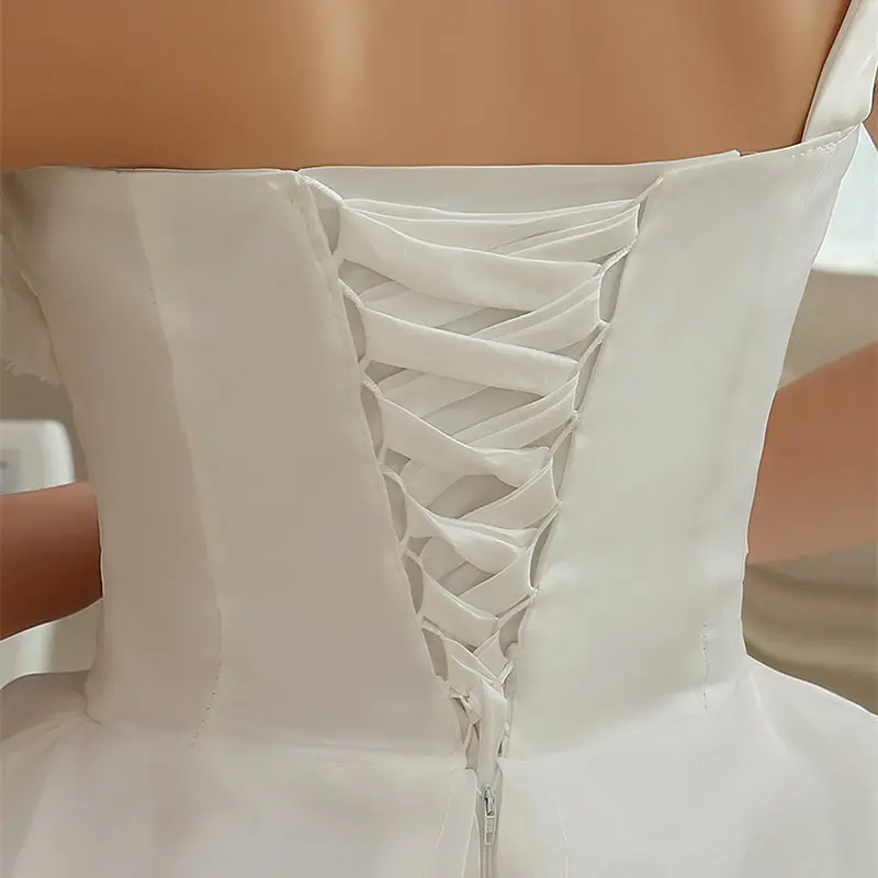 Женское свадебное платье It's yiiya белое до пола с открытым плечом на лето 2017|vestidos de