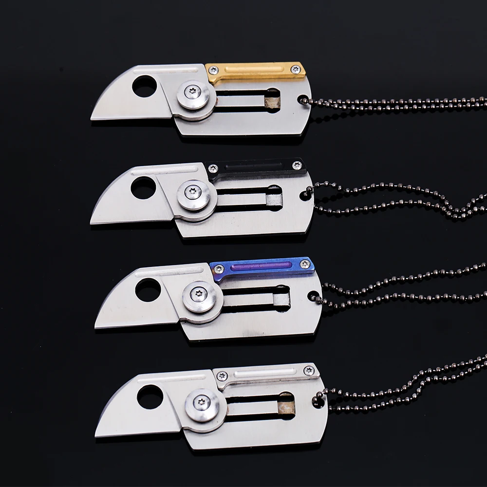 Folding mini dog brand knife key chain exquisite ornaments coin knife EDC portable pocket gadget