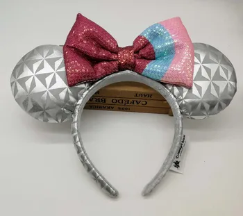 

HONG KONG Minnie Mouse Ears Epcot Bubble Gum Spaceship Earth Bow Headband