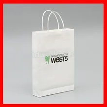 500 шт./лот) логотип сумка-шоппер бумаги