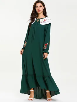 

Women Muslim Abaya Muslim Kaftan Dress Embroidery Jilbab Abaya Islamic Turkish Long Dresses casual Muslimah Abaya Dubai Dress