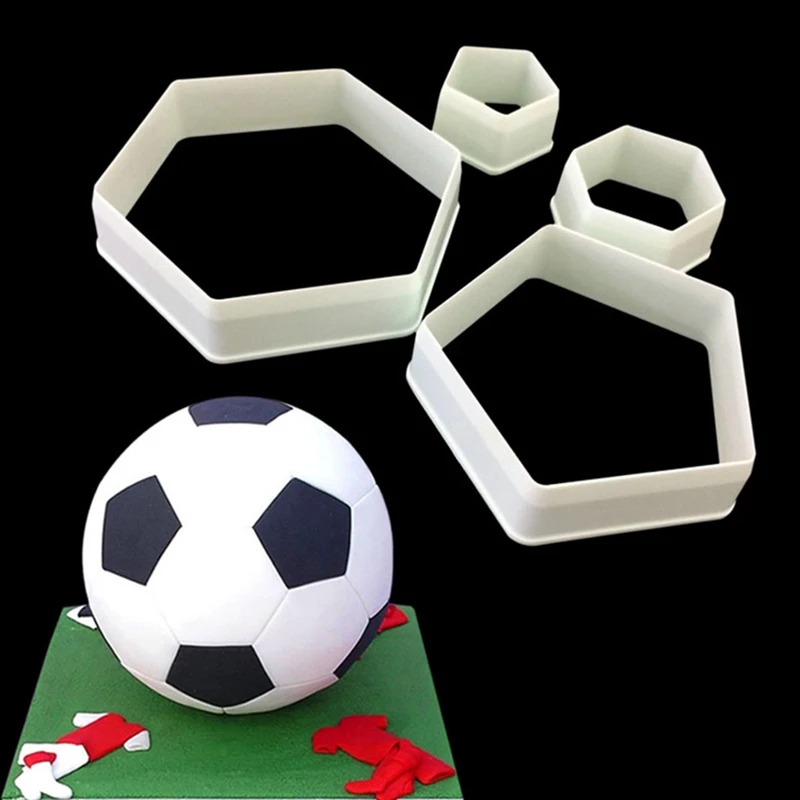 4 шт./компл. Sugarcraft футбол Пластиковая форма для вырезания Фондант форм кекса