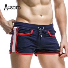 Летние мужские пляжные шорты, сплошной цвет, сексуальный хлопок, с заниженной талией, штаны со стрелкой, быстросохнущие спортивные шорты для серфинга