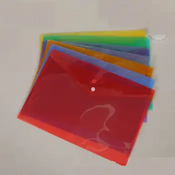 

500 PC More color Hot A4 Transparent PP Folders File Bag Document Hold Bags Folders Filing Paper Storage Office School Supplies