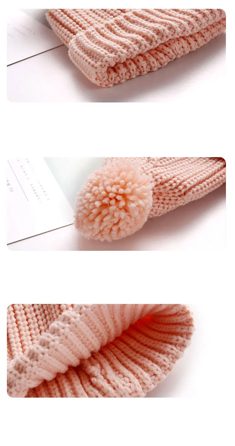 girls hat winter hats for girls winter hats for kids beanie hat pink kids hats girls boys pom pom hat (6)