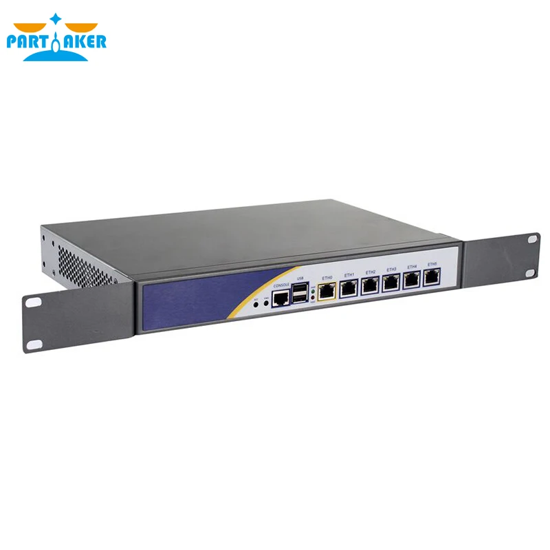 

Partaker R3 Intel D525 Dual Core 4 Threads Hardware Firewall Appliance with 6 82583v 4G RAM 64G SSD pfsense firewall