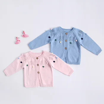 

2019 New Baby Girls Knitted Coat Autumn Spring Full Sleeve Fashion 0-2 T
