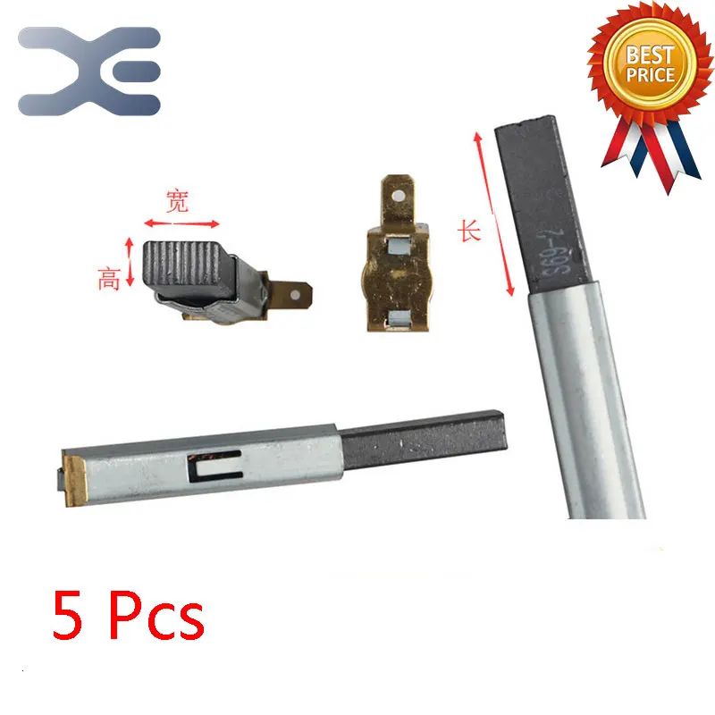 

5Pcs High Quality Industrial Vacuum Cleaner Accessories Motor Carbon Brush Water Pump Motor Carbon Brush Vacuum Cleaner Parts