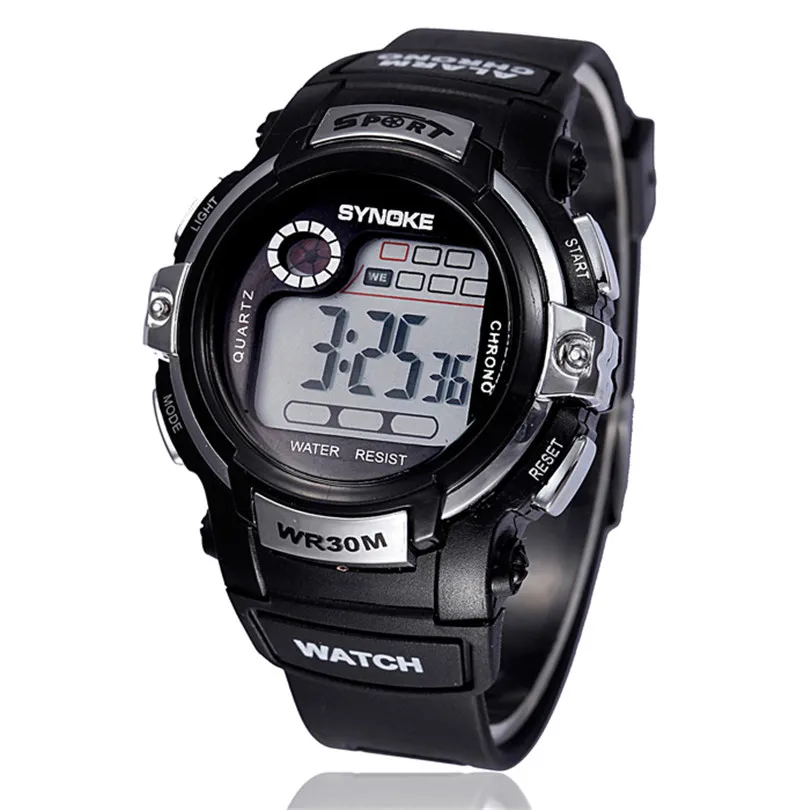 2019 New Fashion Men Watch  Boy Digital LED Quartz Alarm Date Sports Waterproof Wrist Watch  Compass For Sport Man #4m15 (7)