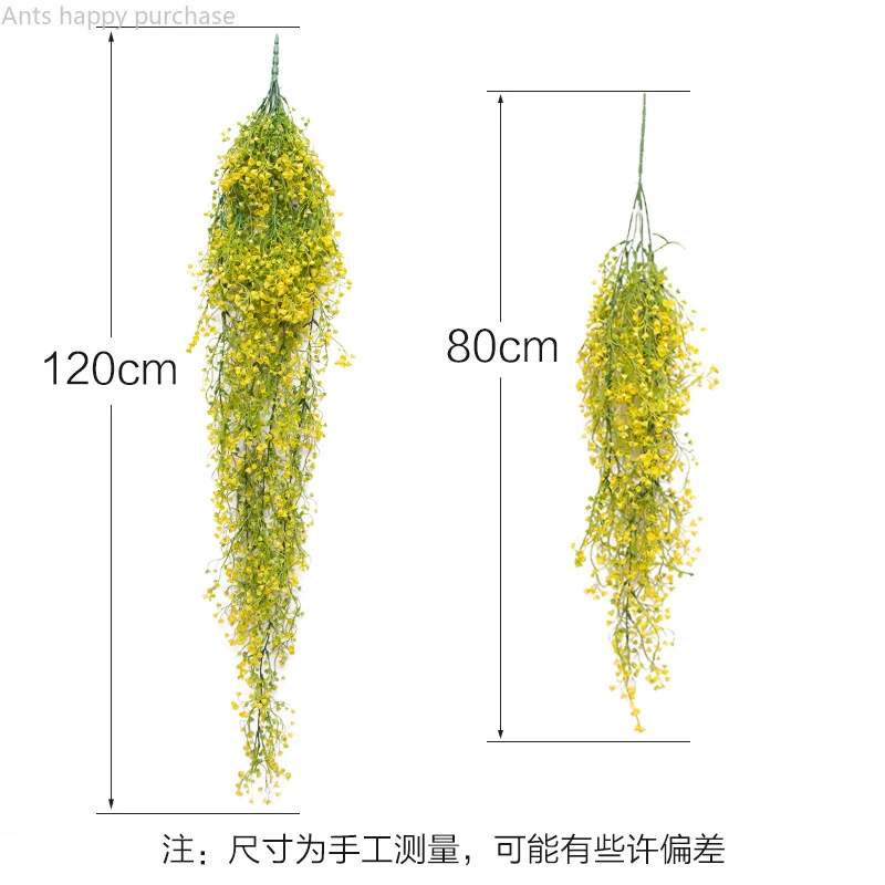 Искусственные цветы хлорофитум украшение стены пластик ротанга лоза Крытый сад Рождество свадебная вечерние искусственные цветы