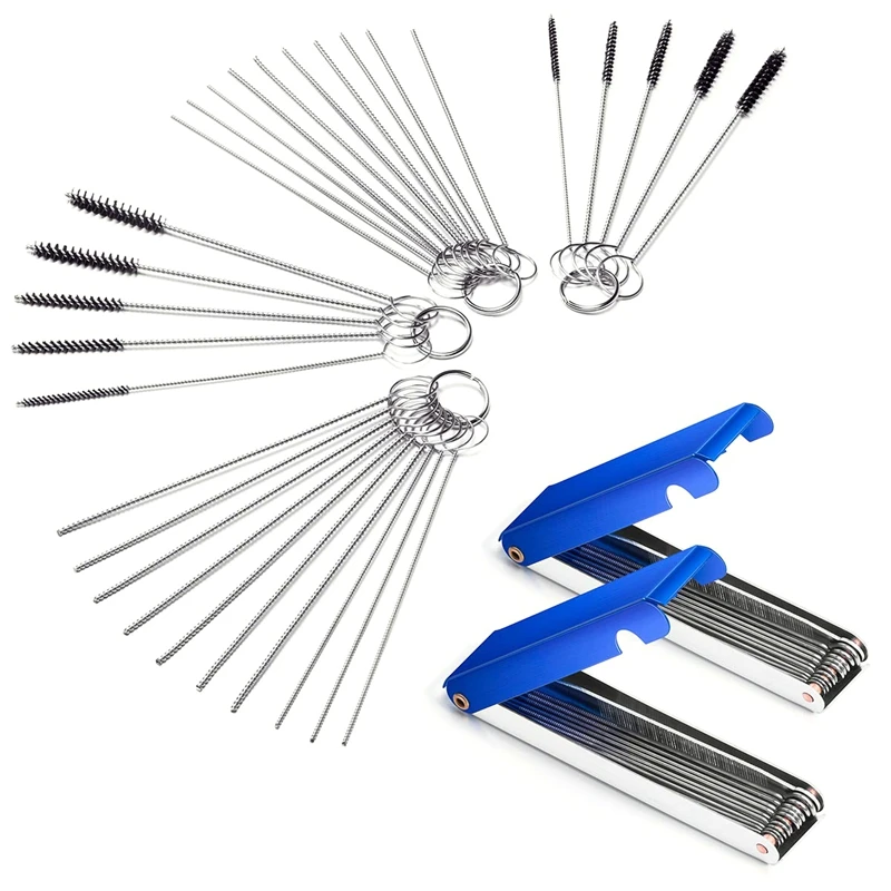

Set Of 4 Carburetor Carbon Dirt Jet Remove Cleaner 26 Cleaning Wires Set + 20 Cleaning Needles + 10 Nylon Brushes Tool Kit For