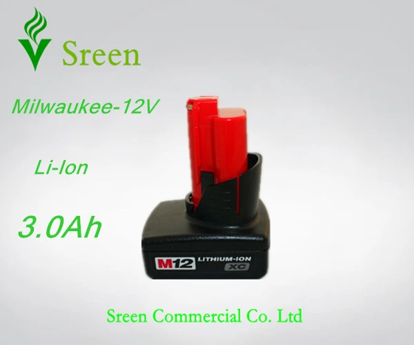 

New 3000mAh Spare 12V (10.8V) Lithium Ion Rechargeable Power Tool Battery Replacement for Milwaukee M12 XC M12IR M12JS C12