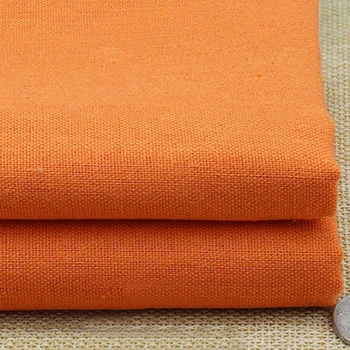 

100cm*140cm orange cotton linen cloth dress natural flax fabric material