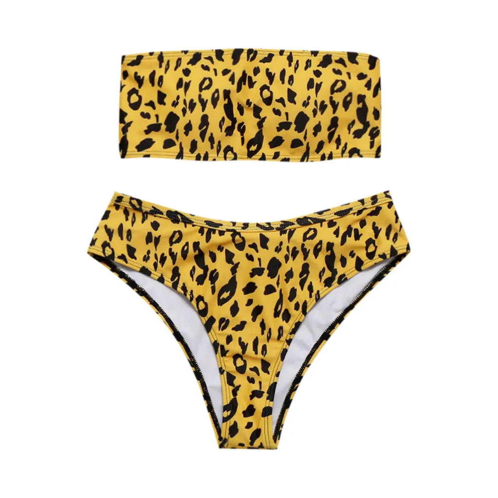 

MUQGEW Women Leopard Print Bandage Bikini Set Brazilian Swimwear Beachwear Swimsuit sexy bikini set biquine feminino praia